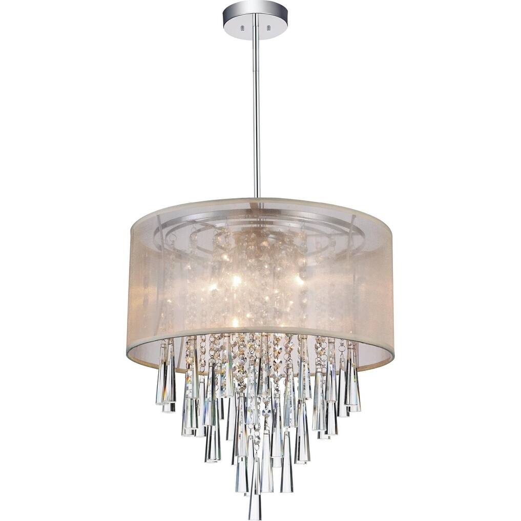 6 Light Chandelier with Chrome Finish - Chandeliers For Bedrooms by Overstock.com