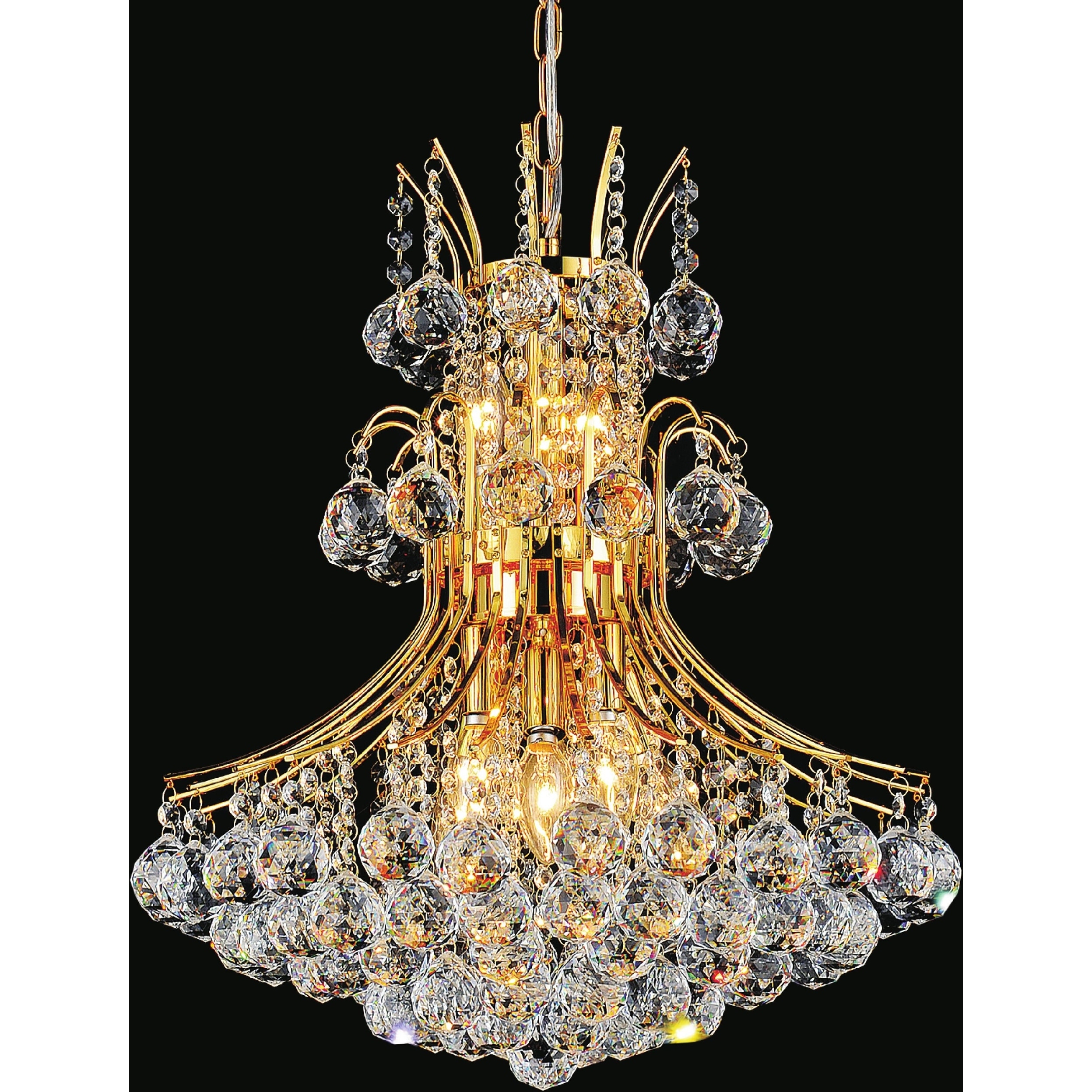 8 Light Chandelier with Gold Finish - Chandeliers For Bedrooms by Overstock.com