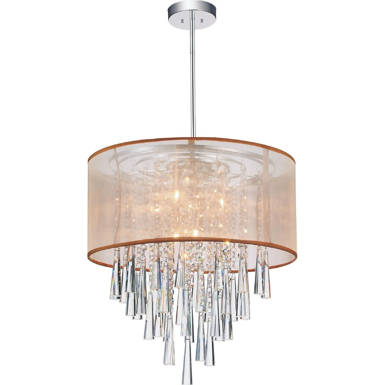 6 Light Chandelier with Chrome Finish - Chandeliers For Bedrooms by Overstock.com
