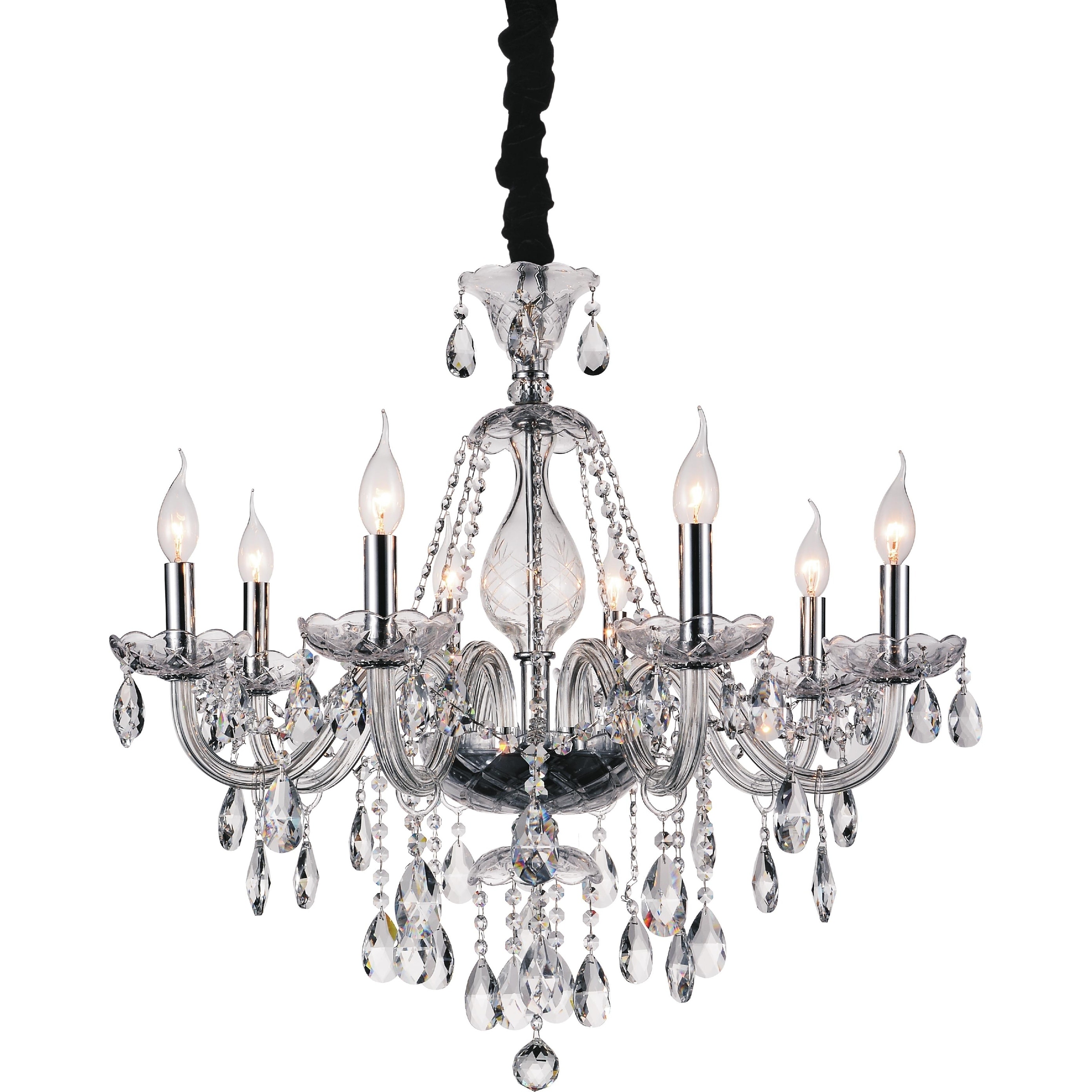 8 Light Chandelier with Chrome Finish - Chandeliers For Bedrooms by Overstock.com