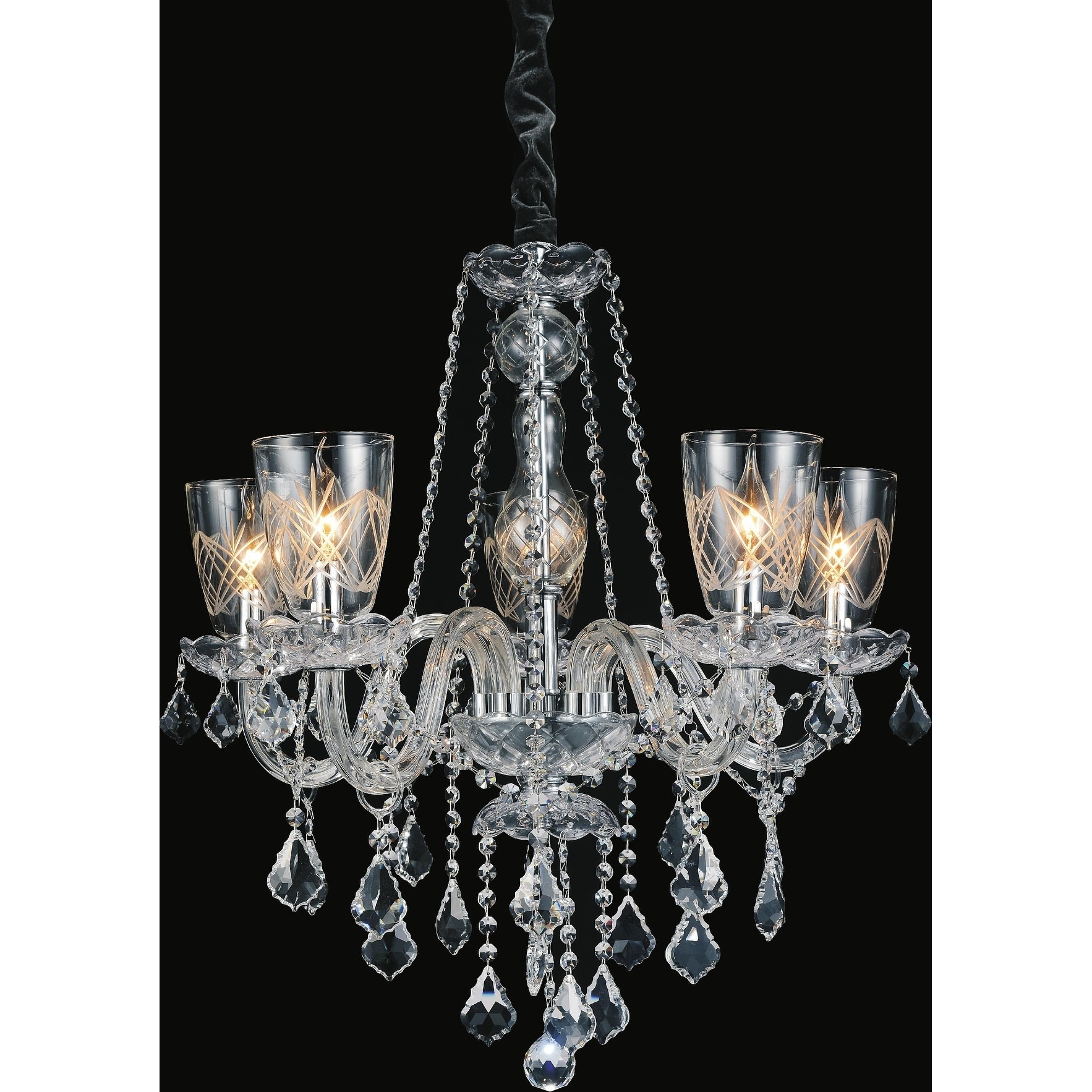 5 Light Chandelier with Chrome Finish - Chandeliers For Bedrooms by Overstock.com