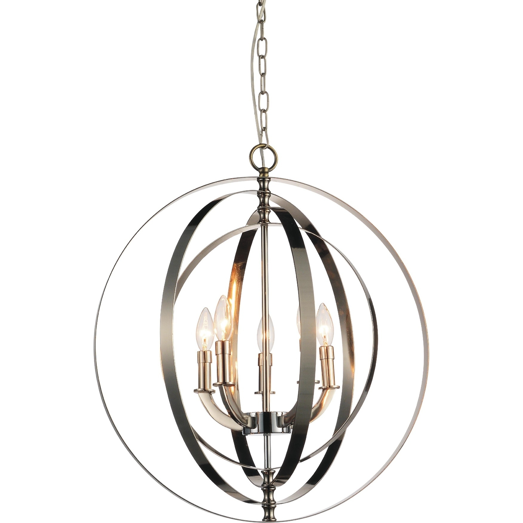 The Gray Barn Flying Hawk 5-light Chandelier with Bright Nickel Finish - Chandeliers For Bedrooms by Overstock.com