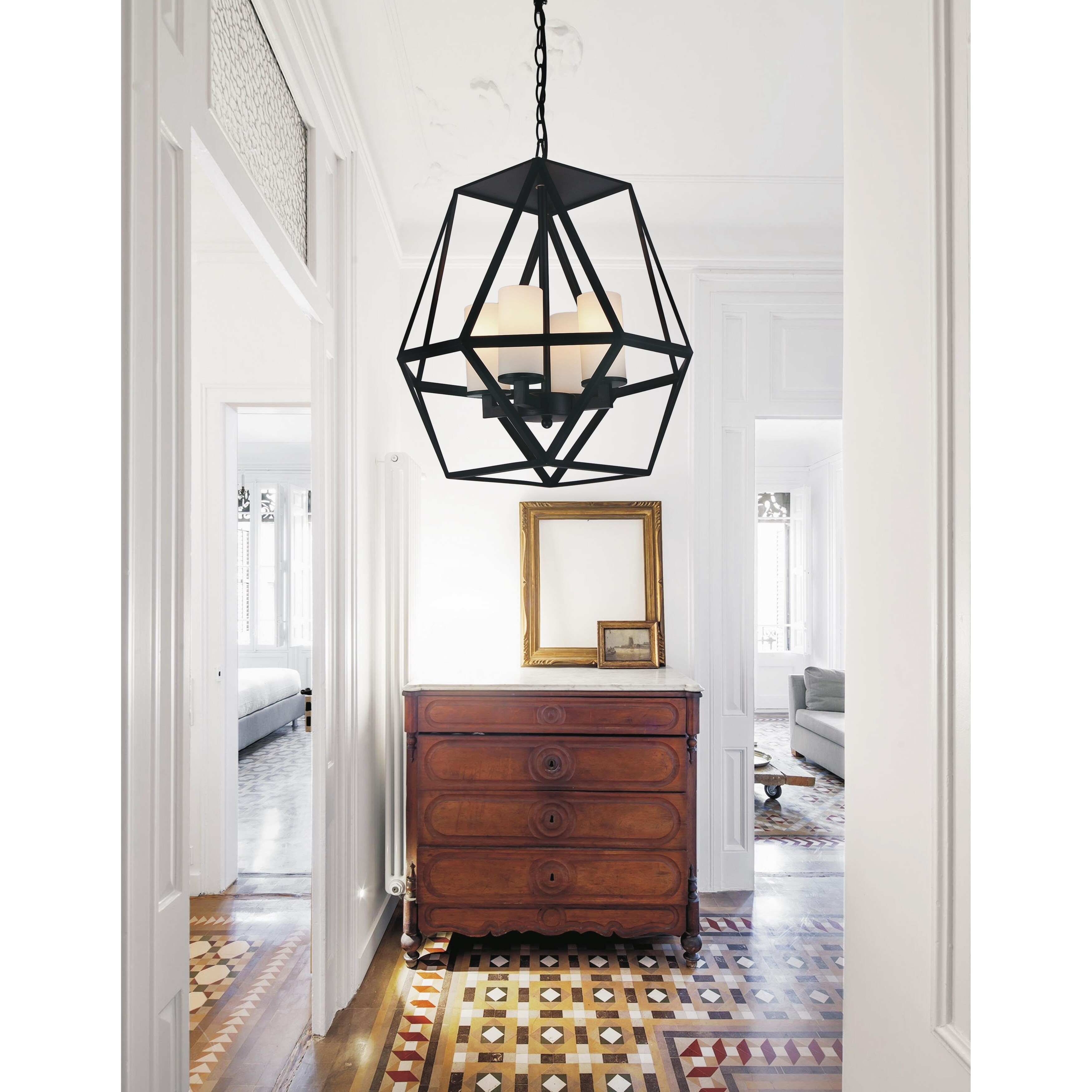 The Gray Barn Big Boulder 4-light Chandelier with Black Finish - Chandeliers For Bedrooms by Overstock.com