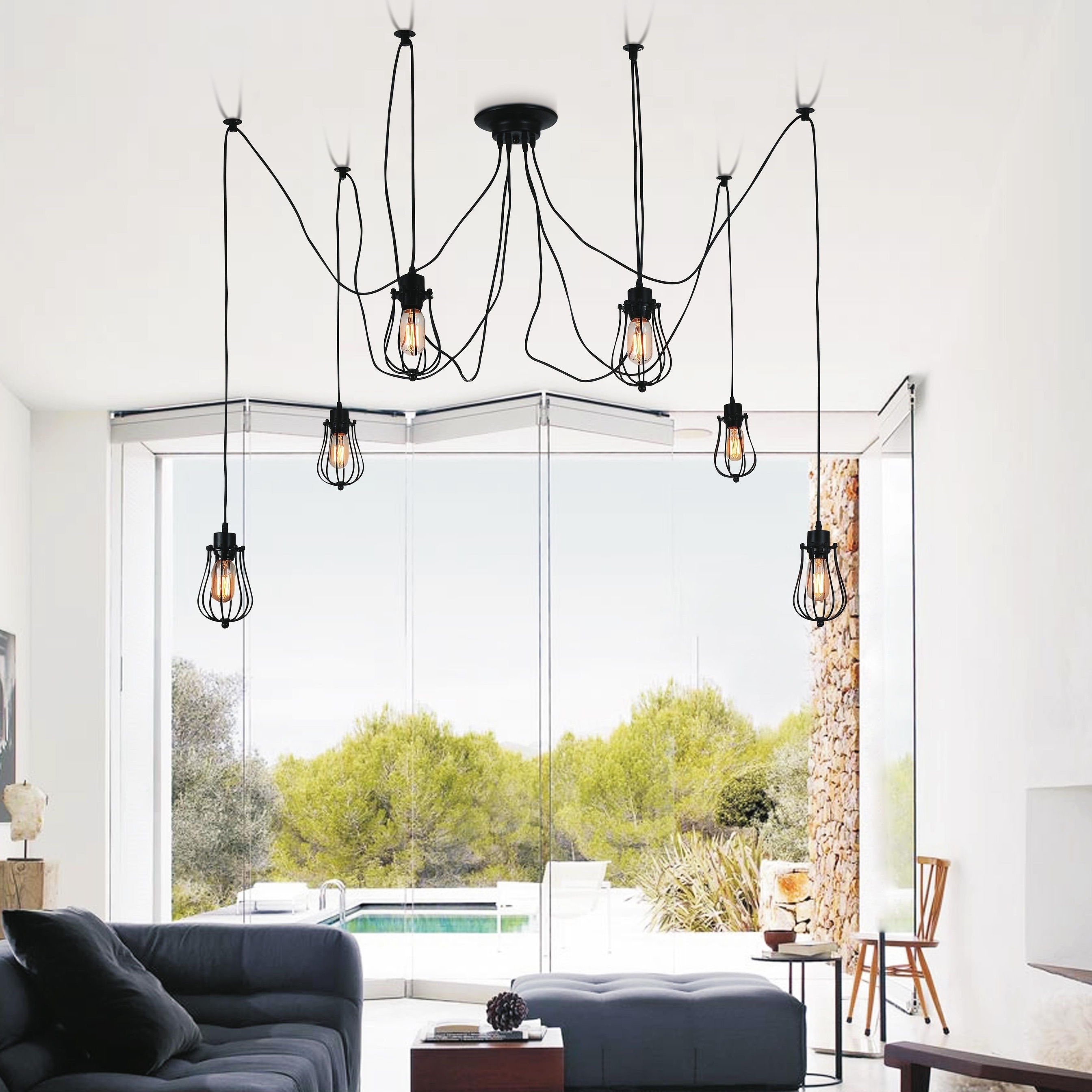 Carbon Loft Jessop 6-light Chandelier with Black Finish - Chandeliers For Bedrooms by Overstock.com
