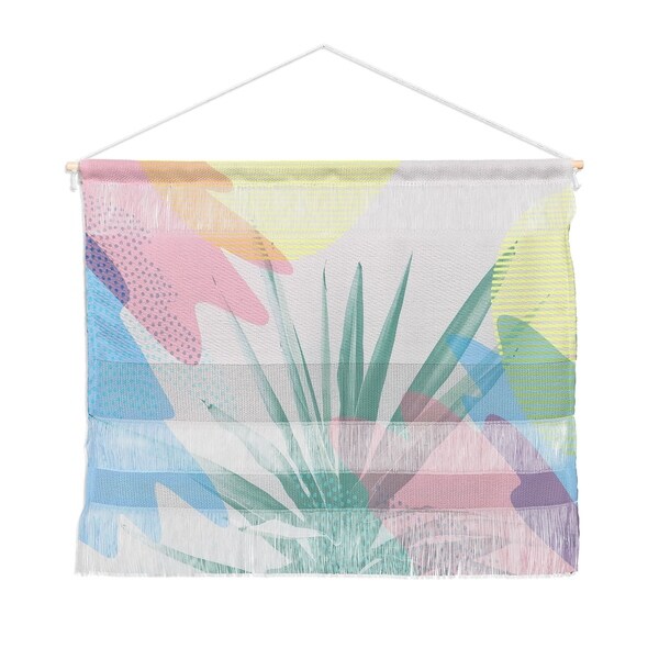 Emanuela Carratoni Geometric Palm Landscape Wall Hanging Tapestry