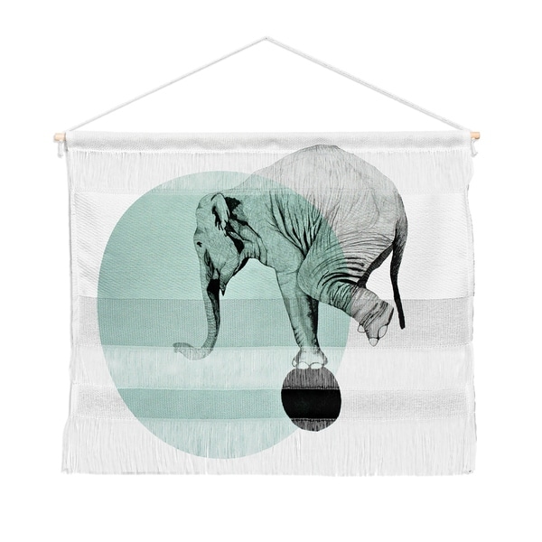 Morgan Kendall blue elephant Landscape Wall Hanging Tapestry