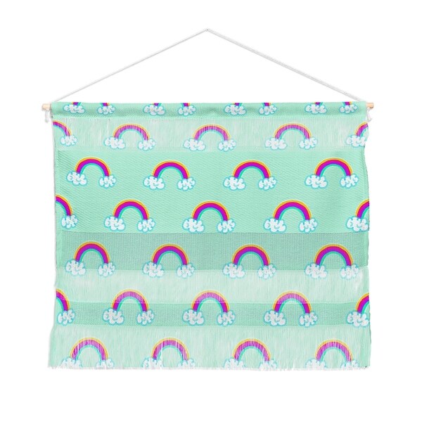 Lisa Argyropoulos Rainbows Mint Landscape Wall Hanging Tapestry
