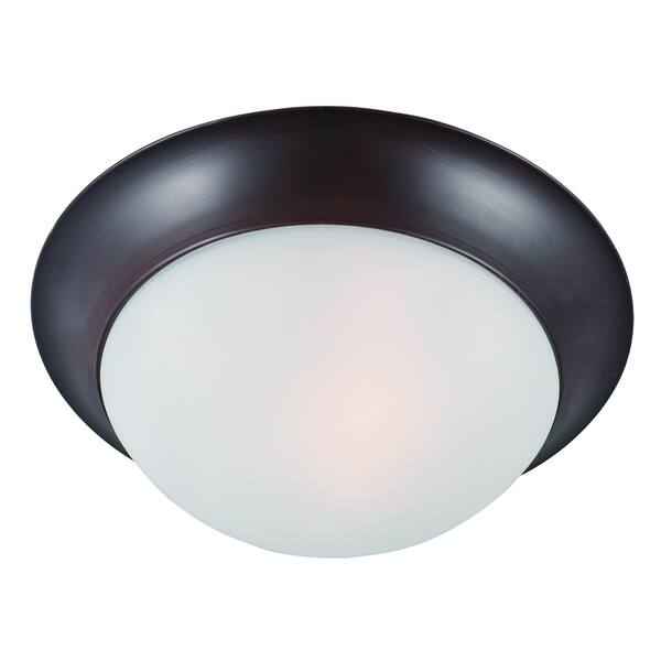 slide 1 of 1, Essentials 14" Wide Steel Flush Mount Ceiling Light - Oil Rubbed bronze