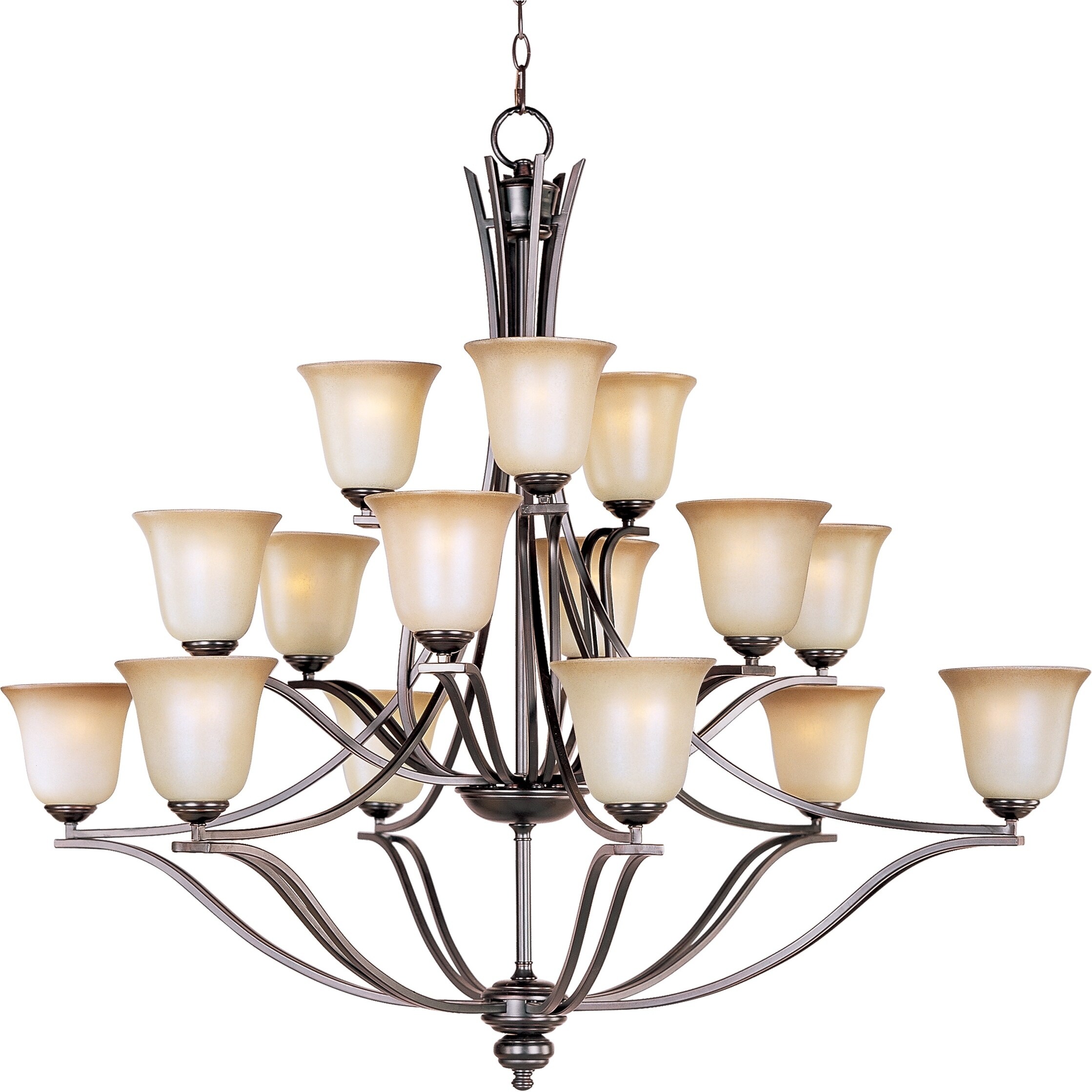 Madera 15-light 46" Wide Steel Chandelier - Oil Rubbed bronze - Chandeliers For Bedrooms by Overstock.com