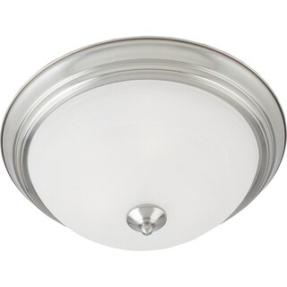 Essentials 2-Light Flush Mount - satin nickel