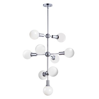 Molecule 9-Light Pendant - Polished chrome