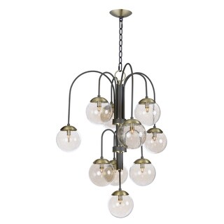 Reverb 10-light 30" Wide Steel Chandelier - Chandeliers For Bedrooms by Overstock.com