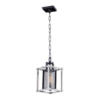 Refine 1-Light Pendant - black / polished nickel