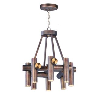 Tubular 9-light 20.25" Wide Steel Chandelier - Chandeliers For Bedrooms by Overstock.com