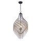 preview thumbnail 2 of 0, Twirl 3-light 16.75" Wide Steel Chandelier