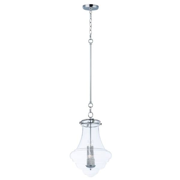slide 1 of 1, Retro 6-Light Pendant - Polished Nickel