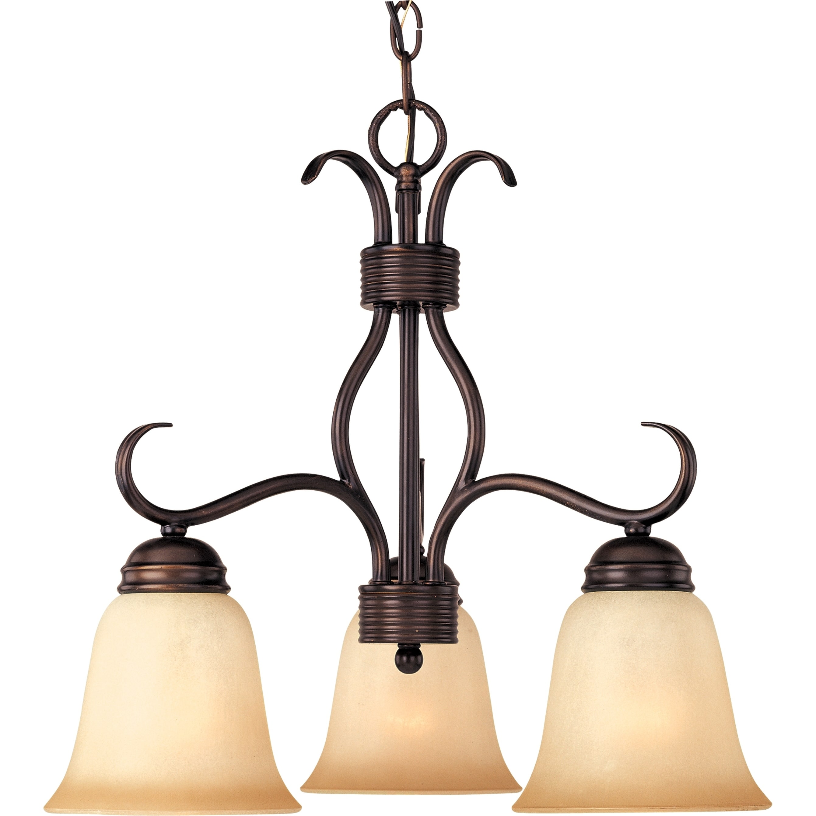 Basix 3-light 19" Wide Steel Chandelier - Chandeliers For Bedrooms by Overstock.com