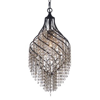 Twirl 1-light 11.5" Wide Steel Chandelier (Oil Rubbed bronze) - Chandeliers For Bedrooms by Overstock.com