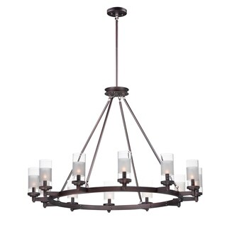 Crescendo 12-light 44" Wide Steel Chandelier (Oil Rubbed bronze) - Chandeliers For Bedrooms by Overstock.com