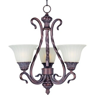 Via Roma 3-light 20" Wide Iron Chandelier - greek bronze - Chandeliers For Bedrooms by Overstock.com