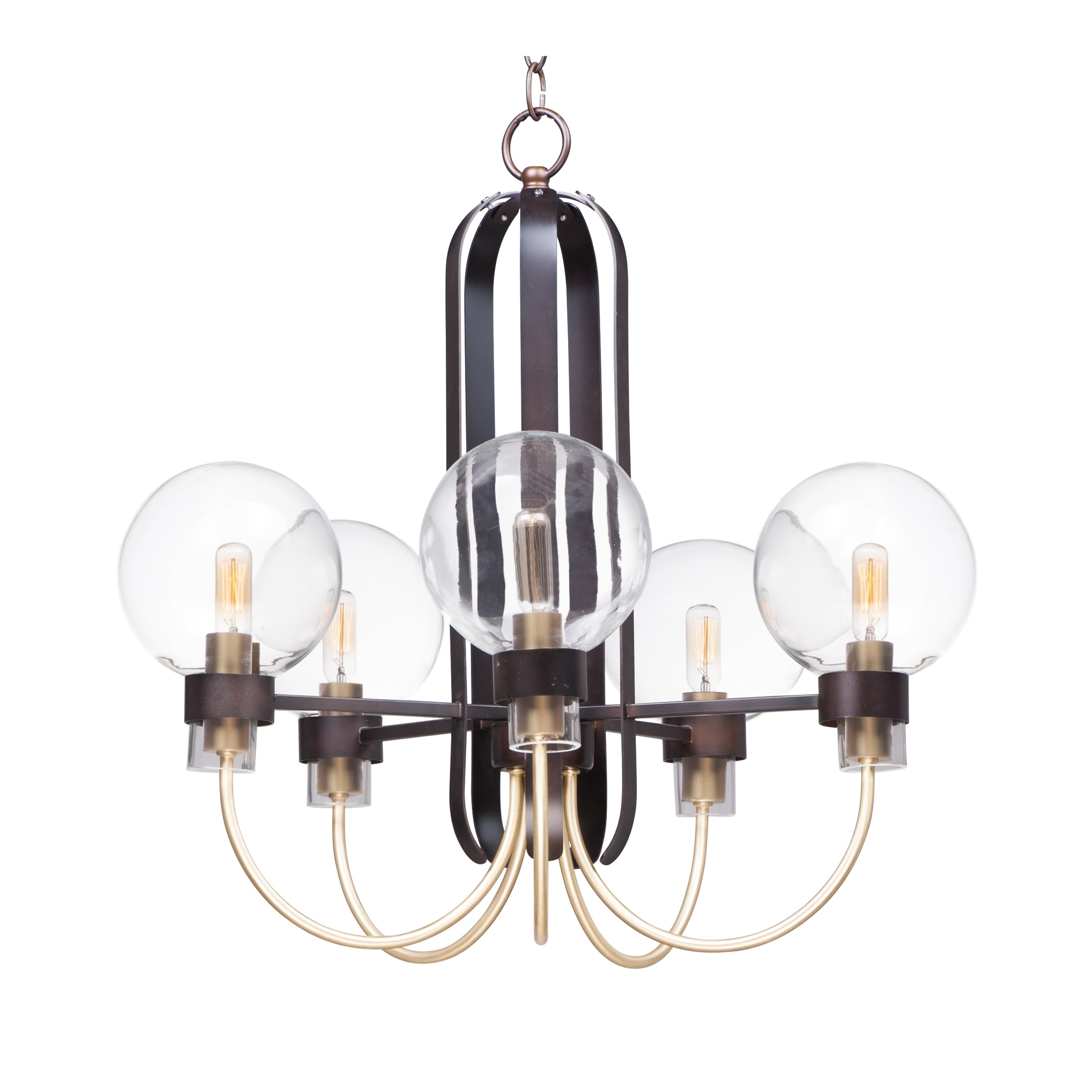 Bauhaus 5-light 24" Wide Steel Chandelier - Chandeliers For Bedrooms by Overstock.com