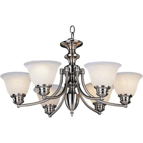 Malaga 6-light 26" Wide Steel Chandelier - satin nickel