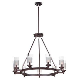 Crescendo 9-light 35" Wide Steel Chandelier (Oil Rubbed bronze) - Chandeliers For Bedrooms by Overstock.com