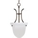 preview thumbnail 1 of 1, Malaga 1-light 8" Wide Steel Pendant Oil Rubbed bronze - Transitional - Steel