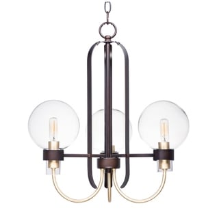 Bauhaus 3-light 20" Wide Steel Chandelier - Chandeliers For Bedrooms by Overstock.com