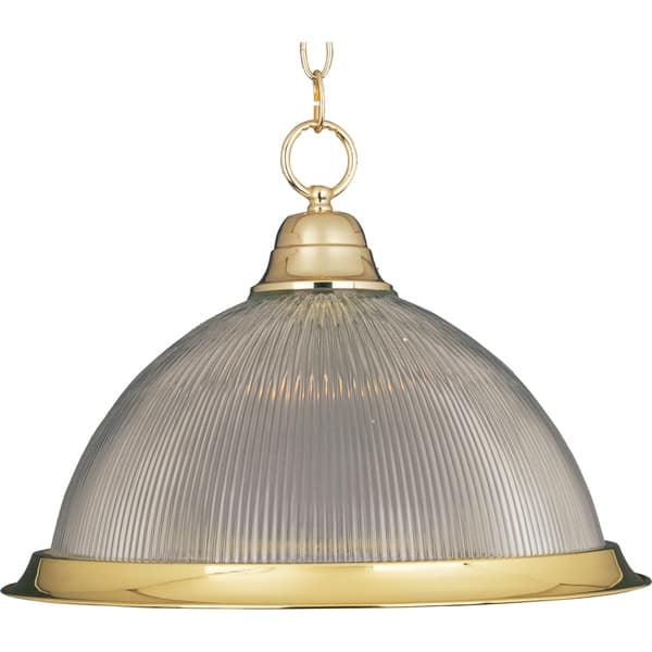 slide 2 of 2, Builder Basics 1-Light Pendant Polished brass