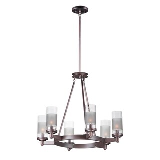 Crescendo 6-light 24.5" Wide Steel Chandelier (Oil Rubbed bronze) - Chandeliers For Bedrooms by Overstock.com