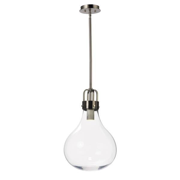 slide 1 of 1, Kinetic Large LED Pendant - dark satin nickel