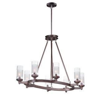 Crescendo 8-light 24" Wide Steel Chandelier (Oil Rubbed bronze) - Chandeliers For Bedrooms by Overstock.com