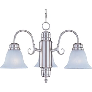 Builder Basics 3-light 21" Wide Steel Chandelier (Oil Rubbed bronze) - Chandeliers For Bedrooms by Overstock.com