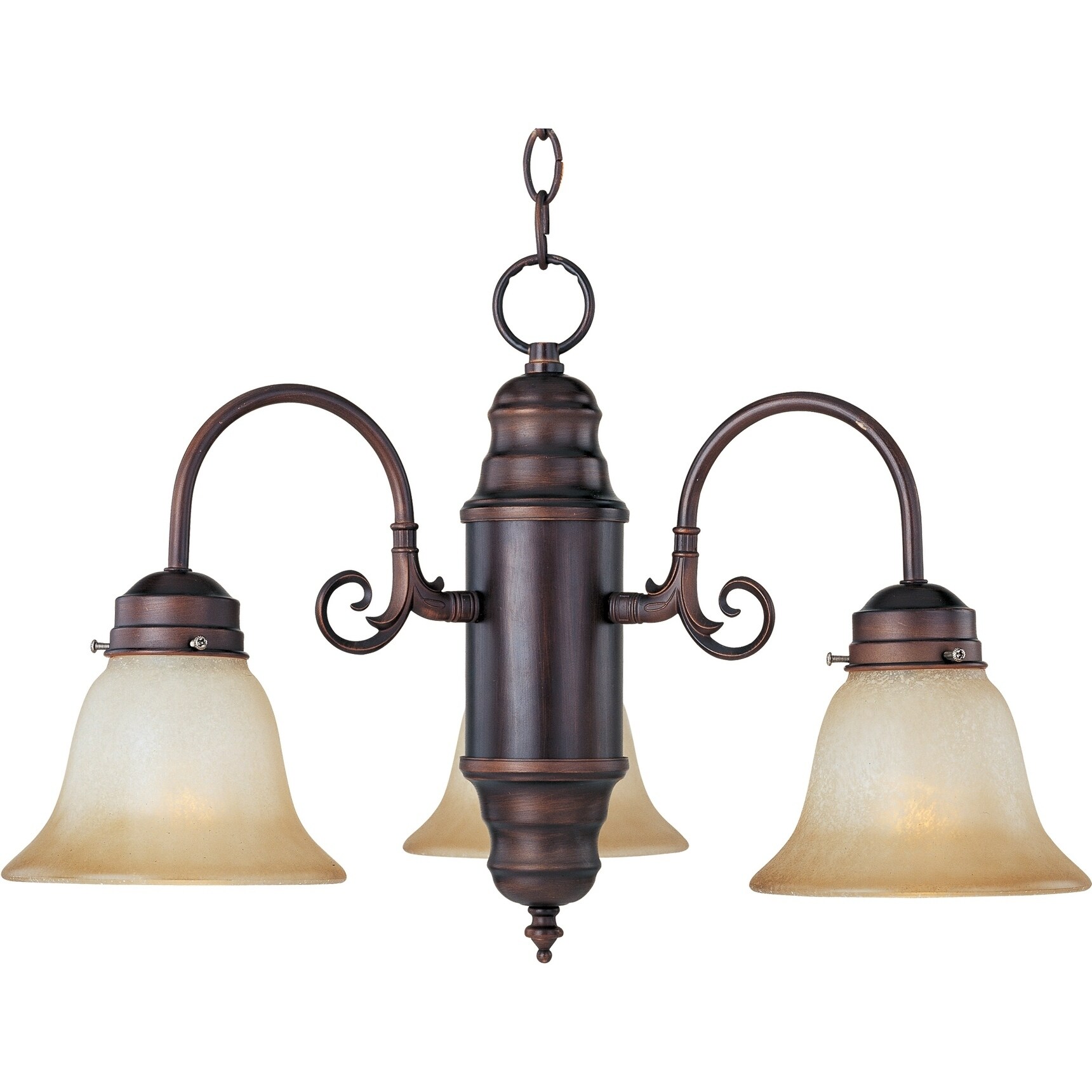 Builder Basics 3-light 21" Wide Steel Chandelier (Matte White) - Chandeliers For Bedrooms by Overstock.com