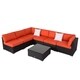 Kinbor 7-piece Patio Furniture Set All Weather Outdoor Furniture Sectional Sofa w/ Cushions - Thumbnail 22