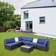 Kinbor 7-piece Patio Furniture Set All Weather Outdoor Furniture Sectional Sofa w/ Cushions - Thumbnail 10