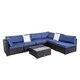 Kinbor 7-piece Patio Furniture Set All Weather Outdoor Furniture Sectional Sofa w/ Cushions - Thumbnail 17