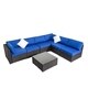 Kinbor 7-piece Patio Furniture Set All Weather Outdoor Furniture Sectional Sofa w/ Cushions - Thumbnail 20