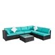 Kinbor 7-piece Patio Furniture Set All Weather Outdoor Furniture Sectional Sofa w/ Cushions - Thumbnail 18
