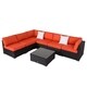 Kinbor 7-piece Patio Furniture Set All Weather Outdoor Furniture Sectional Sofa w/ Cushions - Thumbnail 23