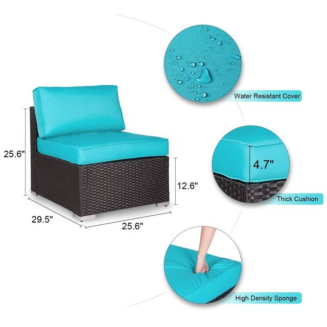 Kinbor 7-piece Outdoor Cushioned Wicker Patio Furniture Set | Overstock.ca