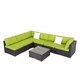 Kinbor 7-piece Patio Furniture Set All Weather Outdoor Furniture Sectional Sofa w/ Cushions - Thumbnail 29
