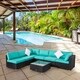 Kinbor 7-piece Patio Furniture Set All Weather Outdoor Furniture Sectional Sofa w/ Cushions - Thumbnail 12