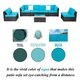 Kinbor 7-piece Patio Furniture Set All Weather Outdoor Furniture Sectional Sofa w/ Cushions - Thumbnail 1