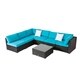 Kinbor 7-piece Patio Furniture Set All Weather Outdoor Furniture Sectional Sofa w/ Cushions - Thumbnail 19