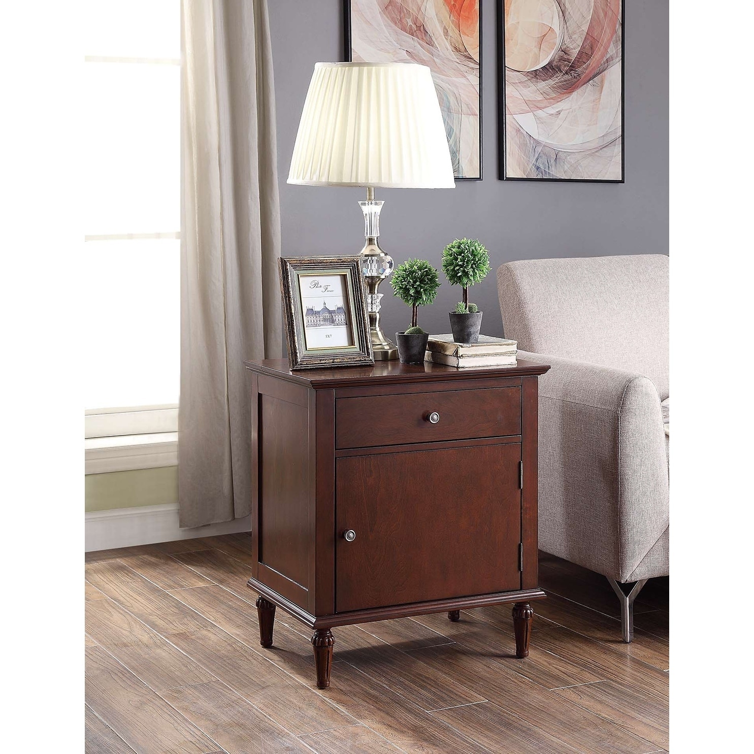 Morgan Nightstand With Charging Station In Espresso Morgan Nightstand With Charging Station In Espresso