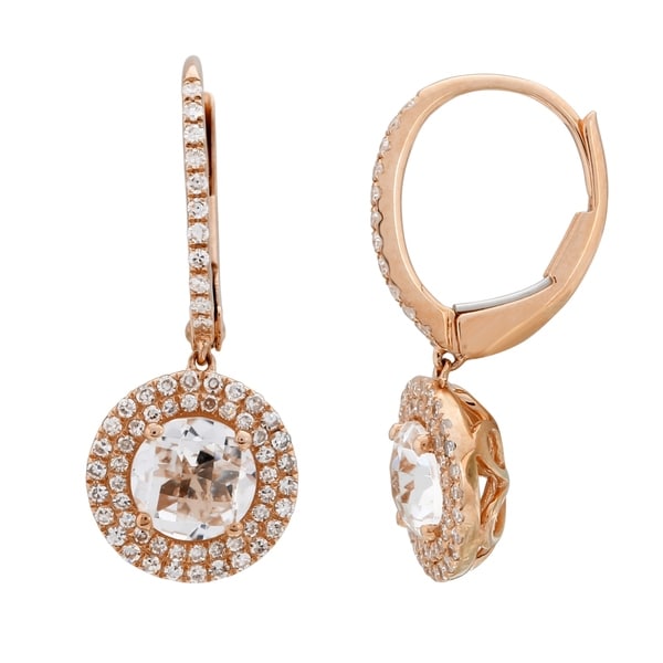 Unique Women S Earring 14k Rose Gold 0 32 Ct Natural White Unique Women X27 S Earring 14k Rose Gold 0 32 Ct Natural White Diamond Drop