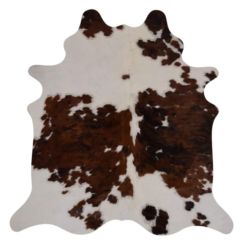 Real Cowhide Rug Tricolor & White