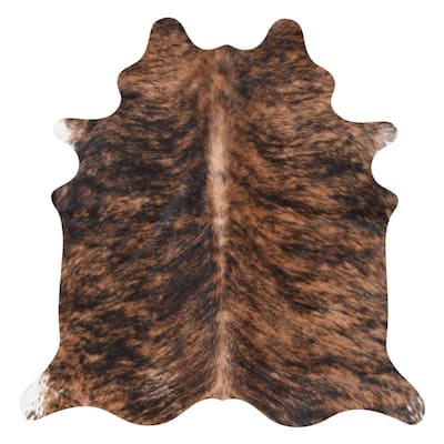 Real Cowhide Rug Dark Brindle